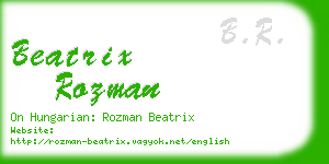 beatrix rozman business card